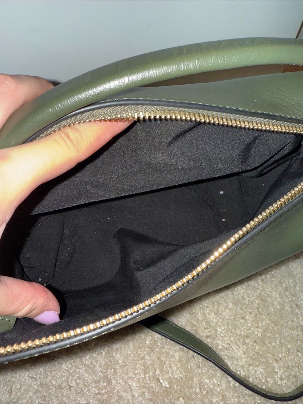 JW ANDERSON Corner Leather handbag Green - Picture 4 of 5